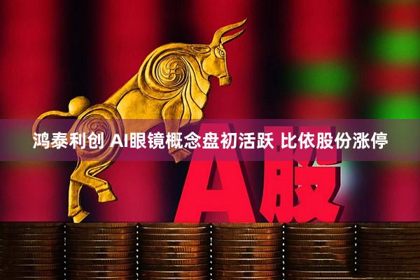 鸿泰利创 AI眼镜概念盘初活跃 比依股份涨停