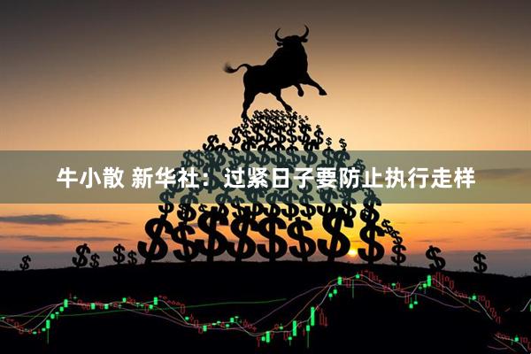 牛小散 新华社：过紧日子要防止执行走样